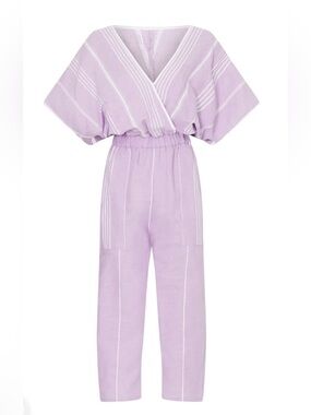 Paradised - Merri Jumpsuit, Striped V-Neck